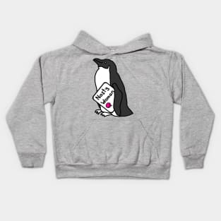 Penguin with Nasty Woman Sign Supporting Kamala Harris Kids Hoodie